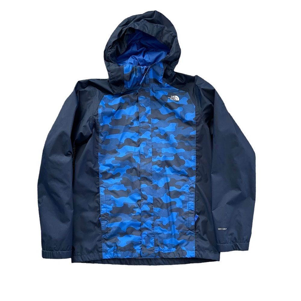 The North Face Kids Blue Camo Raincoat